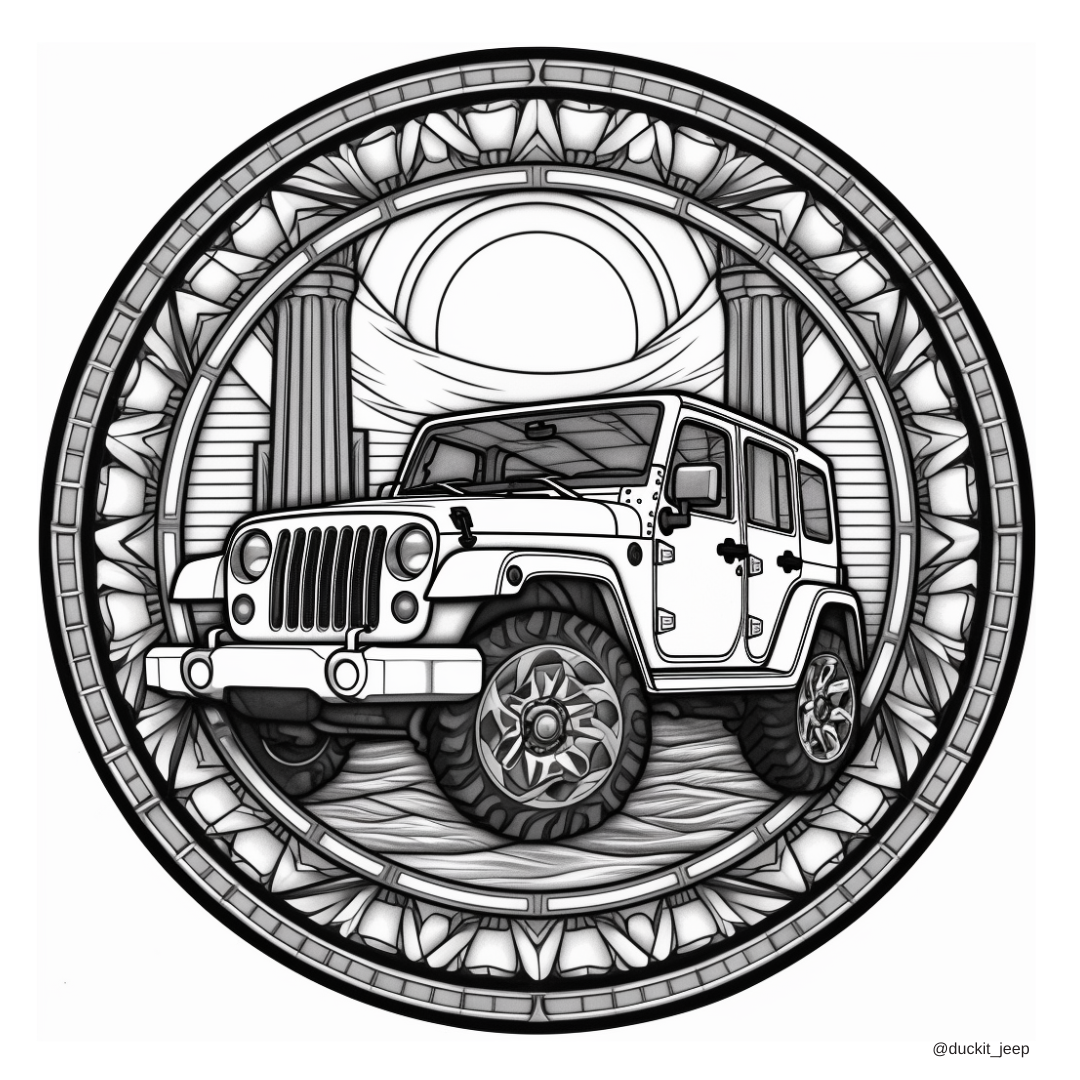 Off-Road Adventures: A Jeep Digital Coloring Book