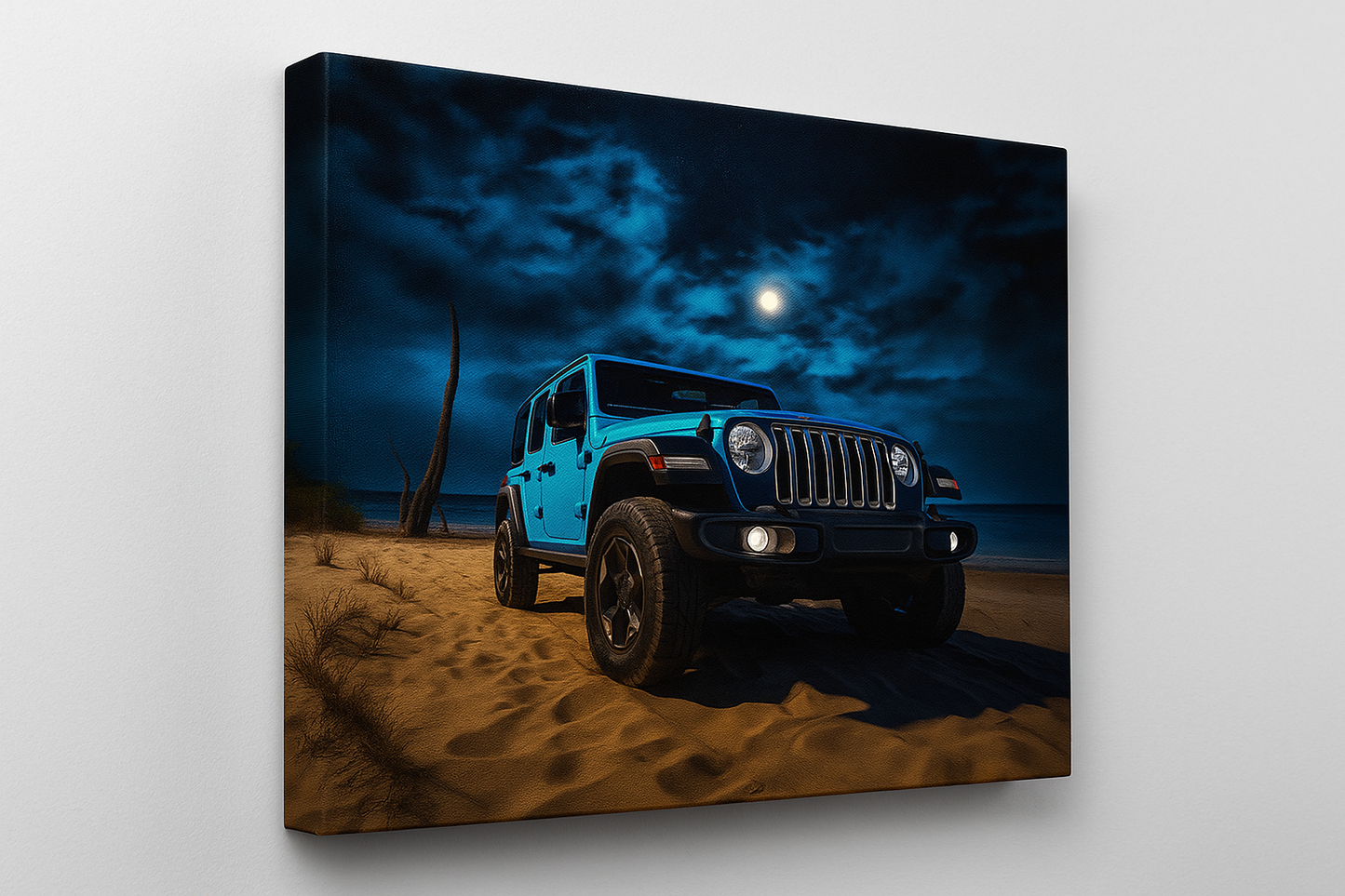 Custom Hand-Painted Jeep Canvas – 9x12 Horizontal (2” Thick)