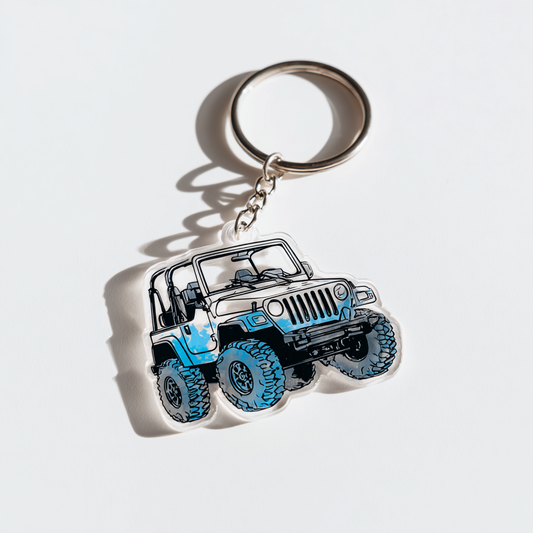 Custom Duck It Jeep Shrinky Keychain — Off-Road Ink Edition