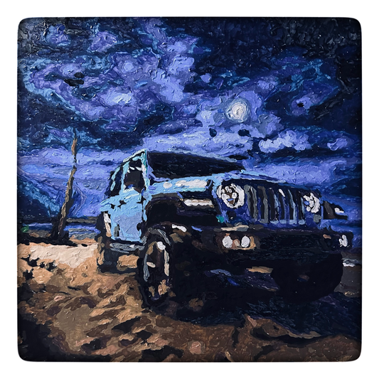 Off-Road Moonlight - Acrylic Painting - One of a Kind