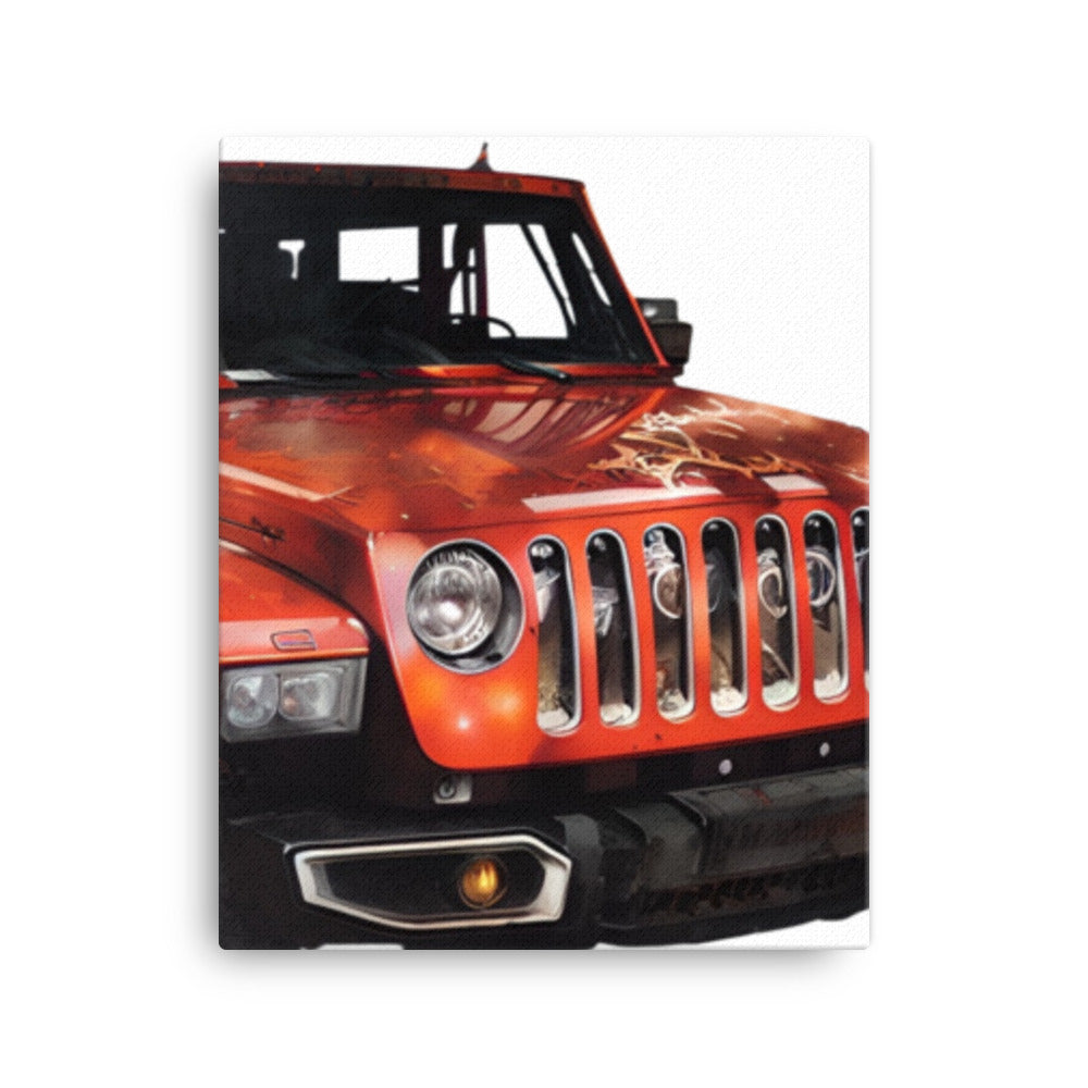 Duck It Red Jeep Poster Art