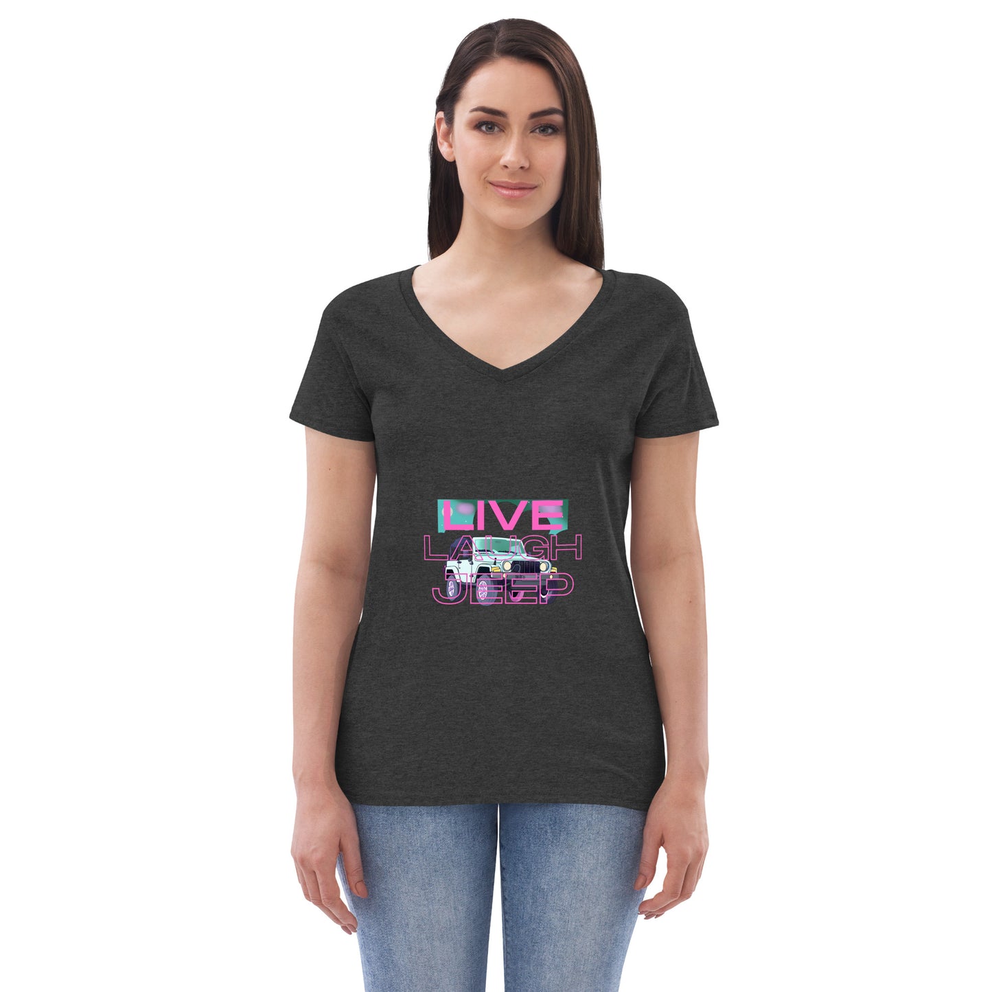 Live Laugh Jeep Women’s recycled v-neck t-shirt