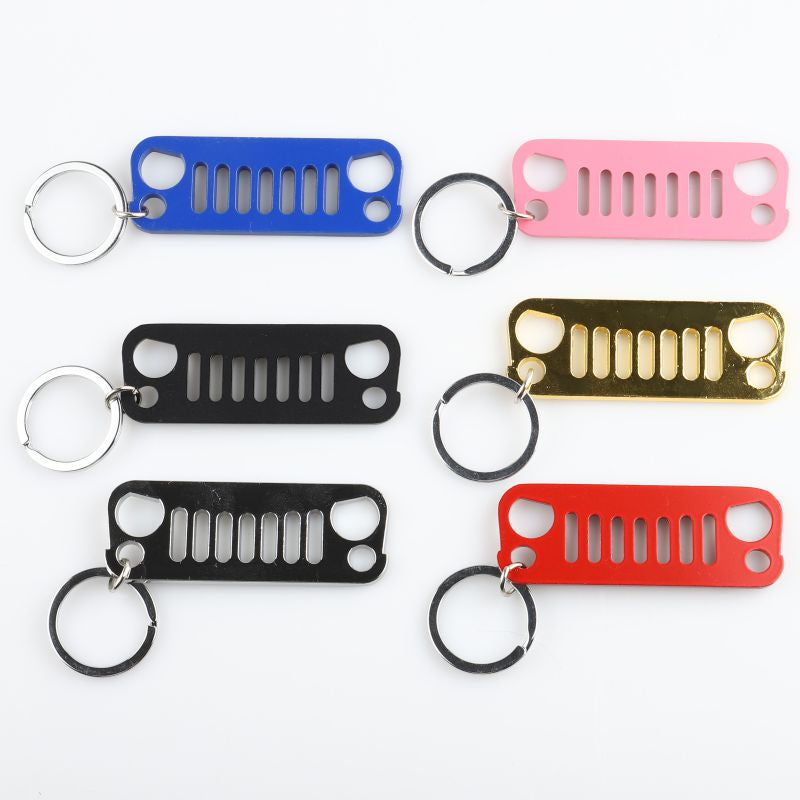 Jeep Grill Stainless Steel Keychain