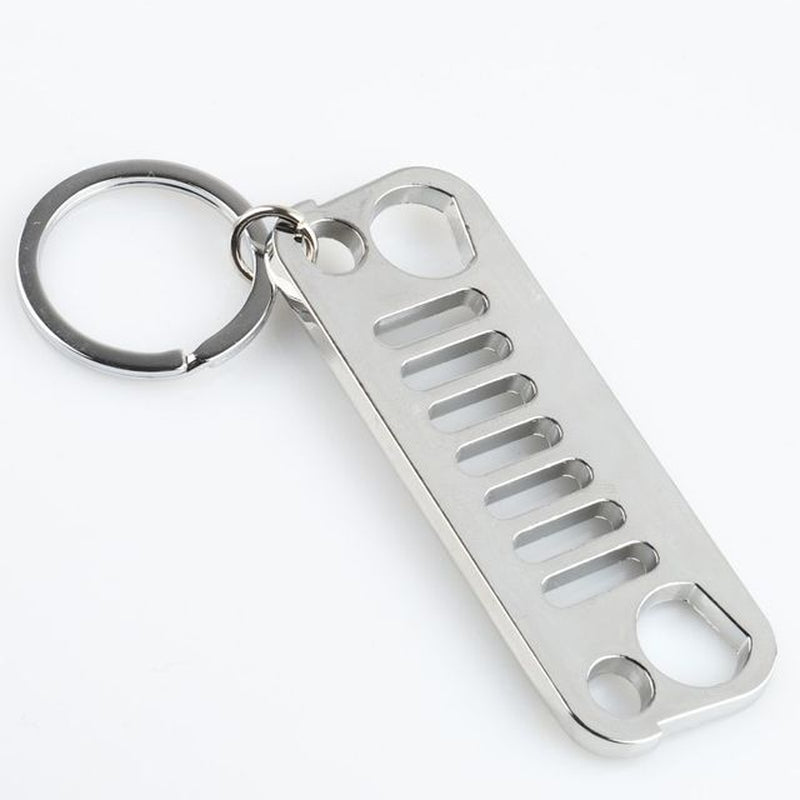 Jeep Grill Stainless Steel Keychain